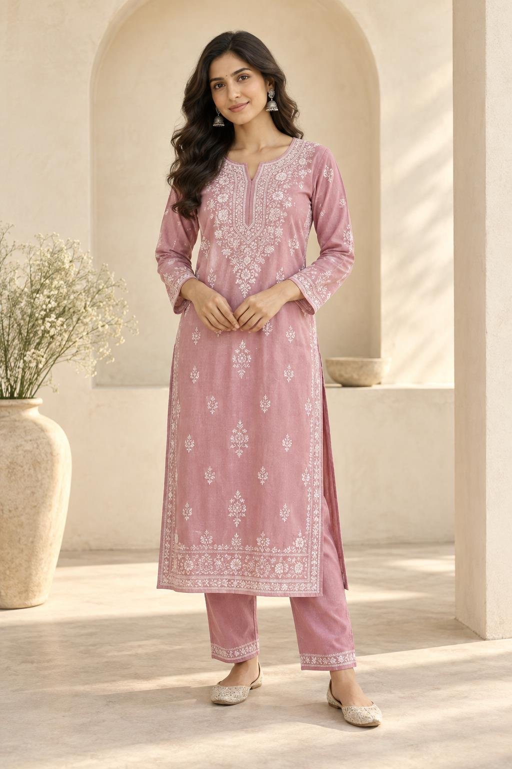 Gulab embroidered kurta