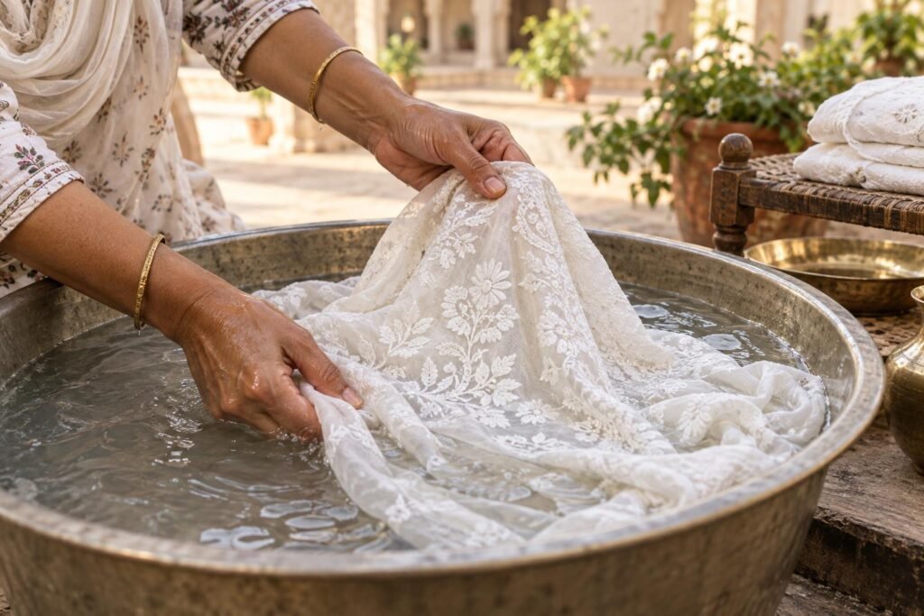 Chikankari fashion — AI-generated demo image
